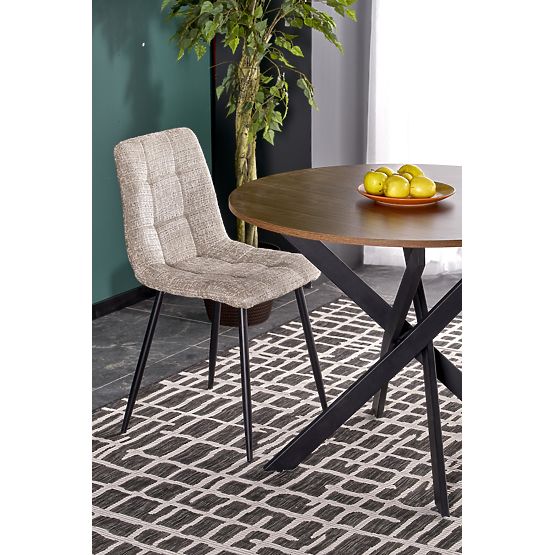 Tavolo EDGAR, piano - noce, gambe - nere (2p=1ks)