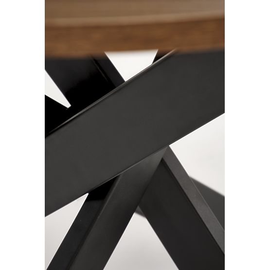 Tavolo EDGAR, piano - noce, gambe - nere (2p=1ks)