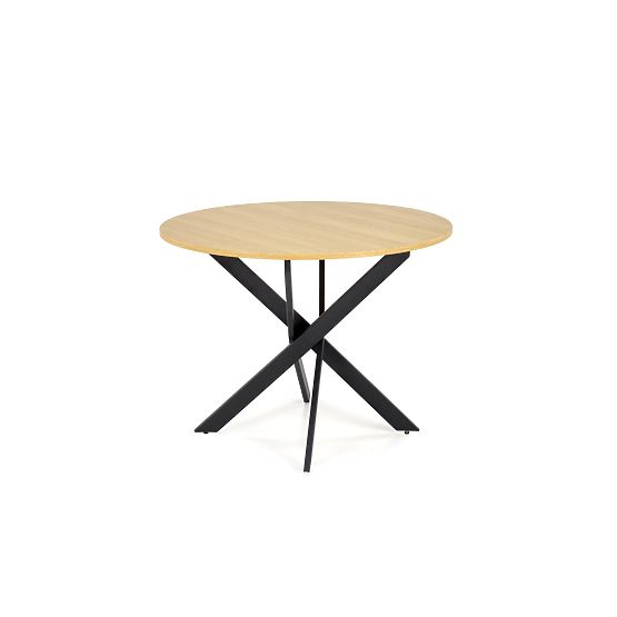 Tavolo EDGAR, piano - rovere dorato, gambe - nero (2p=1ks)