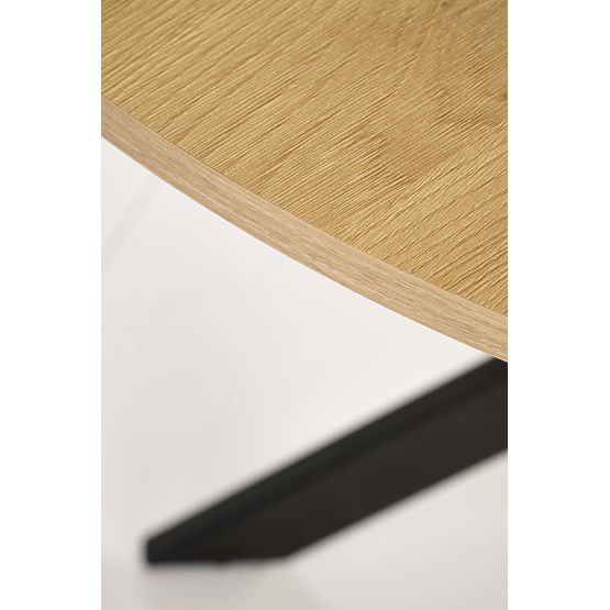 Tavolo EDGAR, piano - rovere dorato, gambe - nero (2p=1ks)