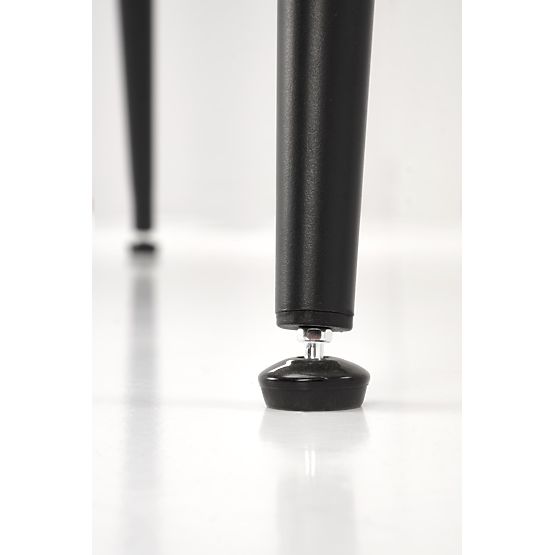 Tavolo EMILIO 120 piano - marmo bianco, gambe - nero (2p=1ks)