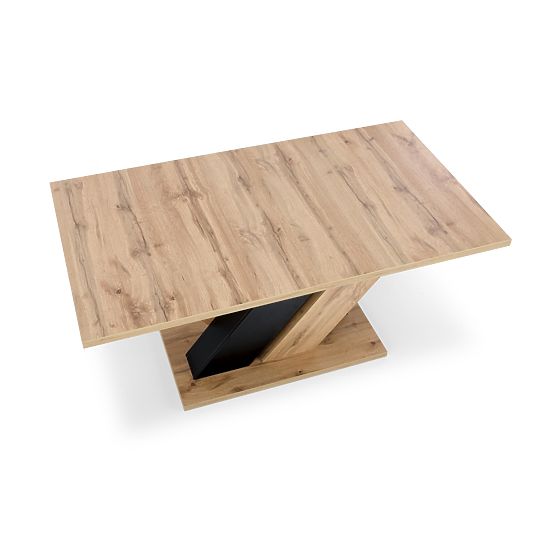 Tavolo estensibile BRANDON 160-200/90 cm rovere wotan/nero