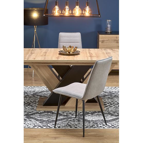 Tavolo estensibile BRANDON 160-200/90 cm rovere wotan/nero