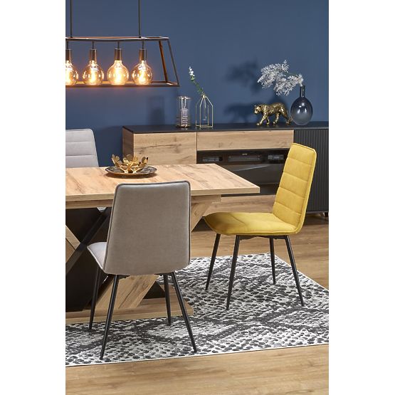 Tavolo estensibile BRANDON 160-200/90 cm rovere wotan/nero
