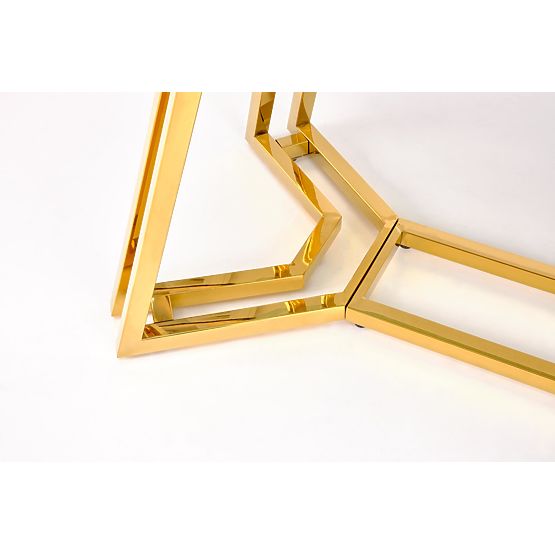 Tavolo KONAMI, piano - marmo nero, gambe - dorate (2p=1ks)