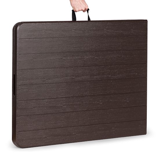 Tavolo pieghevole da catering da giardino 180 cm marrone ModernHome