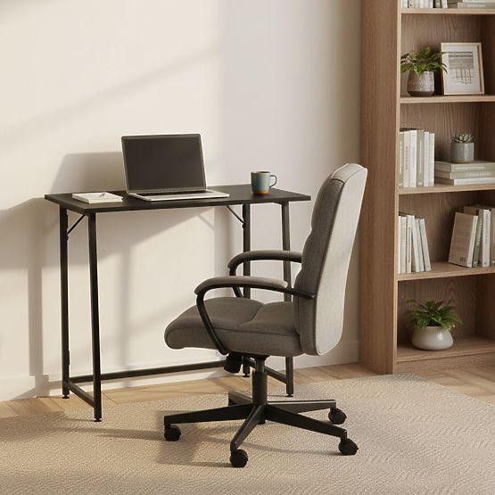 Tavolo pieghevole per computer 80x45 cm tavolino per notebook nero ModernHome