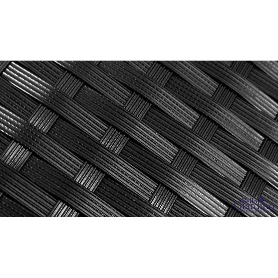 Tavolo quadrato in rattan sintetico nero