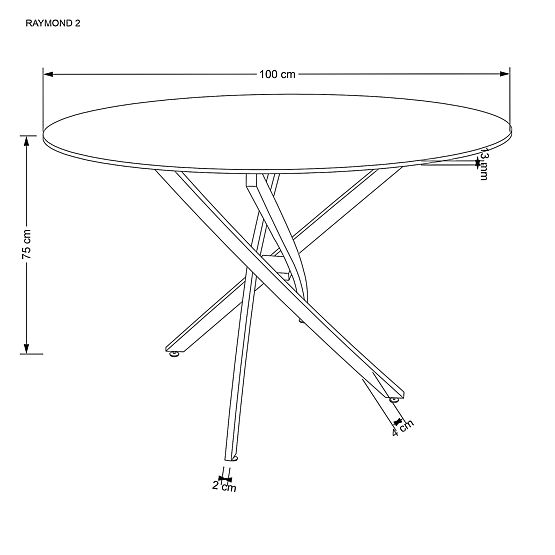 Tavolo RAYMOND 2, piano - marmo nero, gambe - dorate (2p=1ks)