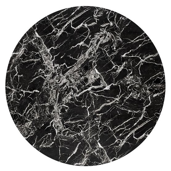 Tavolo RAYMOND 2, piano - marmo nero, gambe - dorate (2p=1ks)