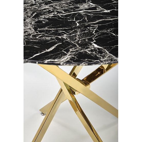Tavolo RAYMOND 2, piano - marmo nero, gambe - dorate (2p=1ks)