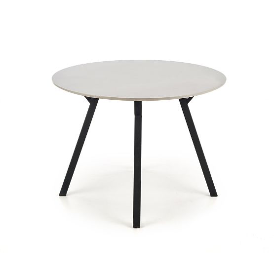 Tavolo rotondo BALROG, struttura - nero, piano - grigio chiaro (2p=1ks)
