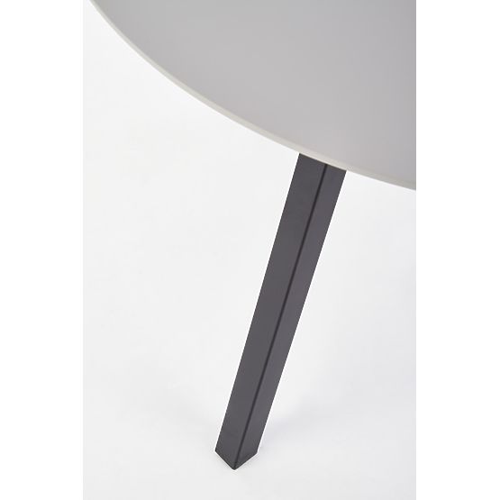Tavolo rotondo BALROG, struttura - nero, piano - grigio chiaro (2p=1ks)
