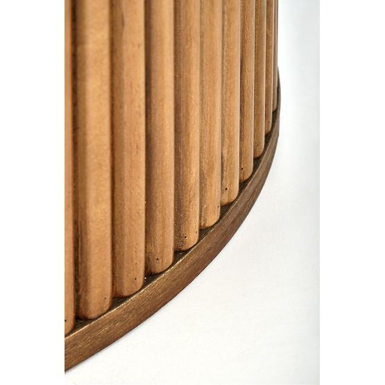 Tavolo rotondo BRUNO, marmo bianco / noce (2p=1ks)