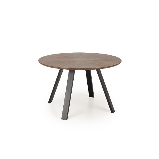 Tavolo rotondo DANILO, piano - noce, gambe - nere (2p=1ks)