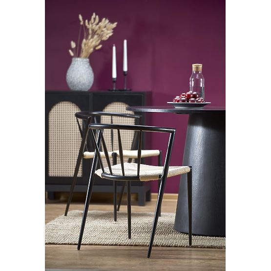 Tavolo rotondo GINTER, nero (2p=1ks)