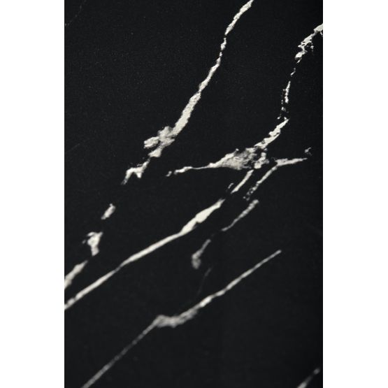 Tavolo rotondo MOLINA, marmo nero / nero / oro (2p=1ks)