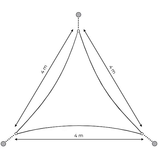 Telo impermeabile per tenda da sole 4x4x4m ModernHome - grigio
