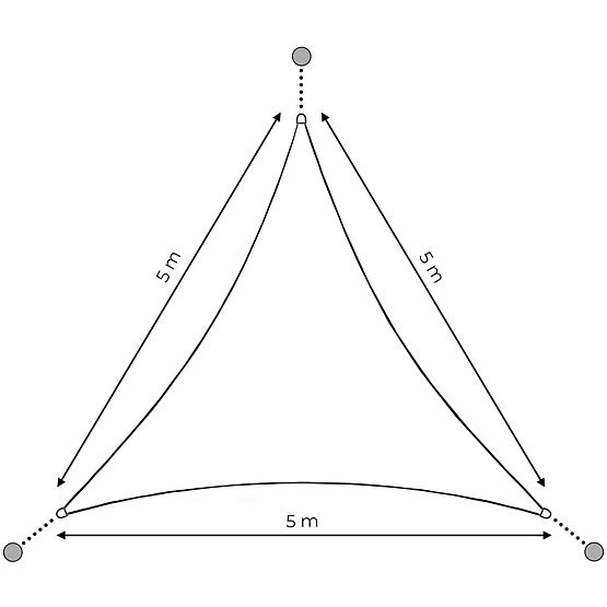 Telo impermeabile per tenda da sole 5x5x5m ModernHome - grigio