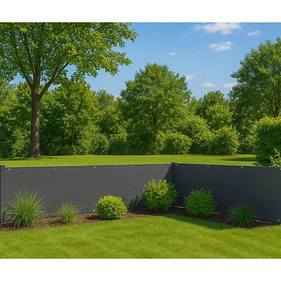 Tenda da balcone con ferramenta 100x500 cm rete ombreggiante + elementi di installazione grigia Mult