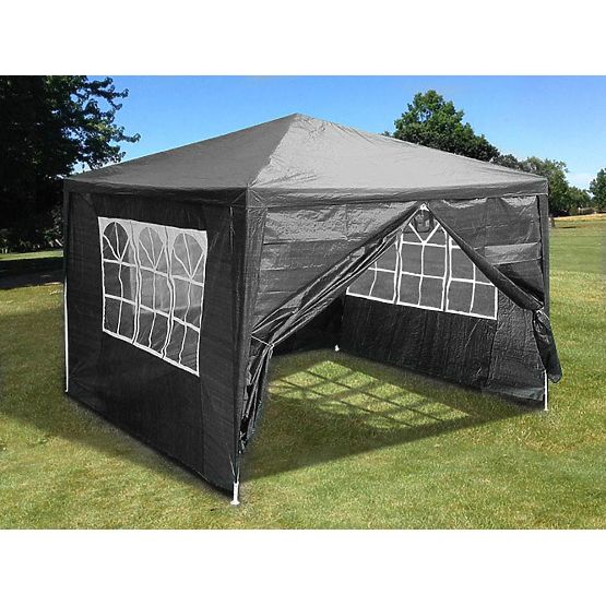 Tenda da giardino 3x3 m 4 pareti grigia MultiGarden