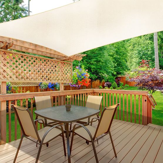 Tenda da sole quadrata 3x3m impermeabile ModernHome - beige