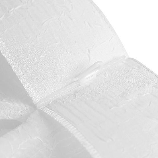 Tenda KRESZ colore bianco stile classico flex flex 5,5 cm con piega doppia voile stropicciato 140x27