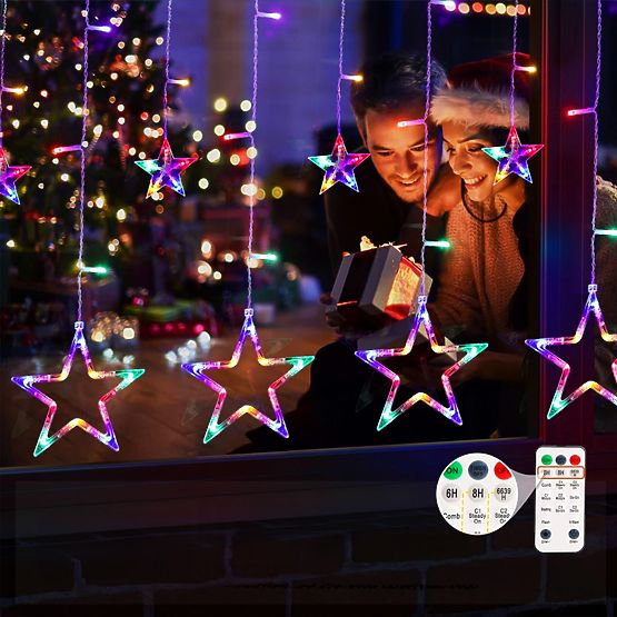 Tenda LED Stelle Multicolore con Telecomando CD002-138