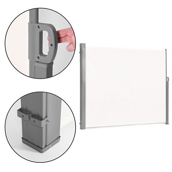 Tenda pieghevole 300x200 cm paravento laterale per giardino e terrazza beige