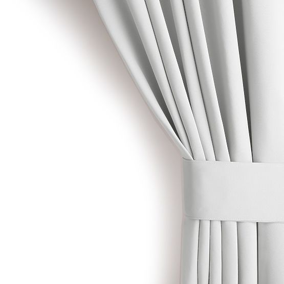 Tenda RESTILO BLACKOUT colore bianco, fascetta per fissaggio, stile classico, occhielli argento, mat