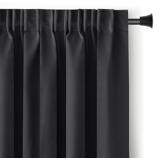 Tenda RESTILO BLACKOUT colore nero sciarpa stile classico nastro materiale blackout 140x245