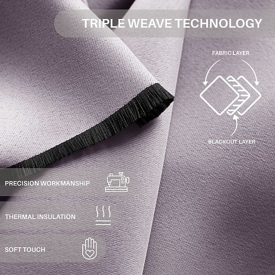 Tenda RESTILO BLACKOUT colore rosa cipria fascetta classico stile occhielli argento