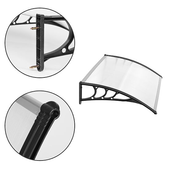 Tettoia per porta 150x80 cm protezione policarbonato
