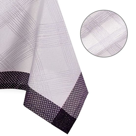 Tovaglia MILLUZA crema metallizzata motivo classico 140x400 ameliahome