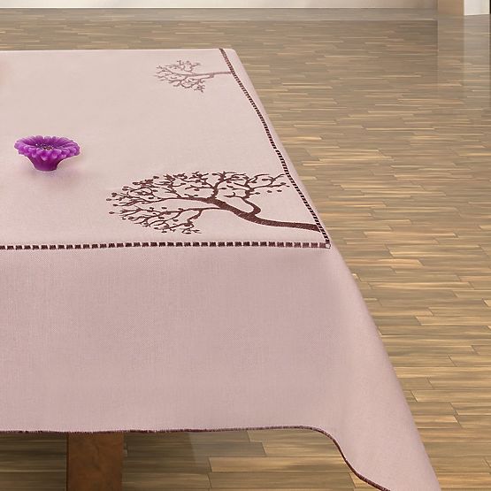 Tovaglia OLD COLLECTIONS colore beige motivo vegetale ricamato 30x45 decor tephani