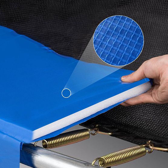 Trampolino con rete di protezione e scala HENZEN 305 cm blu FT10