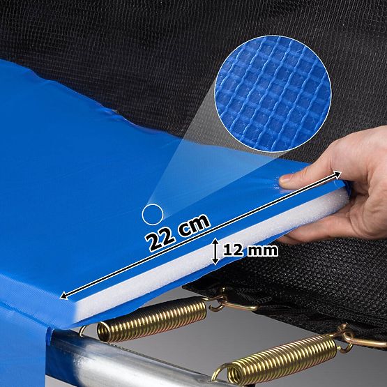 Trampolino con rete e scala HENZEN 244 cm blu FT 8