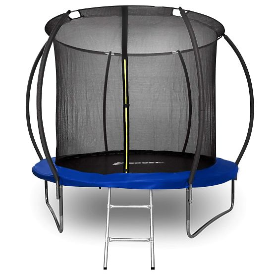 Trampolino con rete e scala HENZEN 244 cm blu FT 8