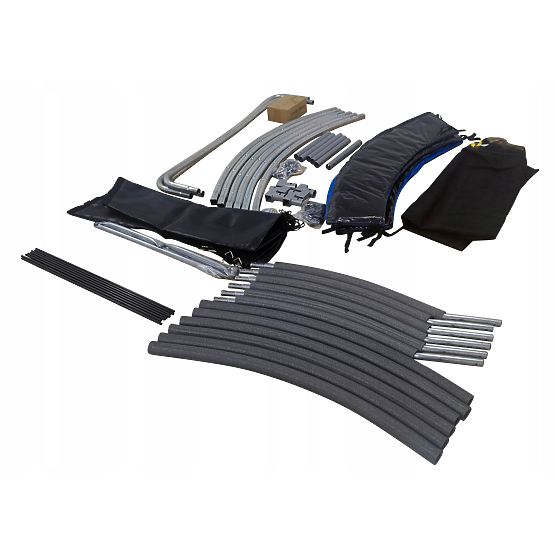 Trampolino con rete e scala HENZEN 244 cm blu FT 8