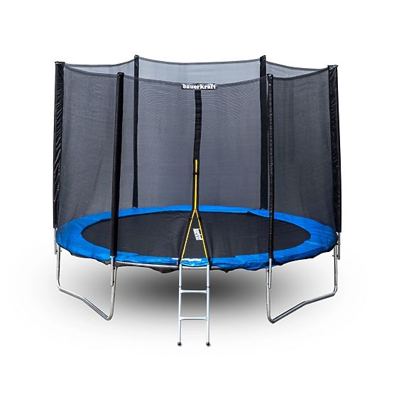 Trampolino da giardino con rete esterna diametro 10 ft 304-312 cm + scala