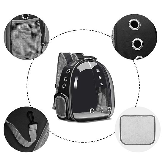 Trasportino per animali P70259 Nero