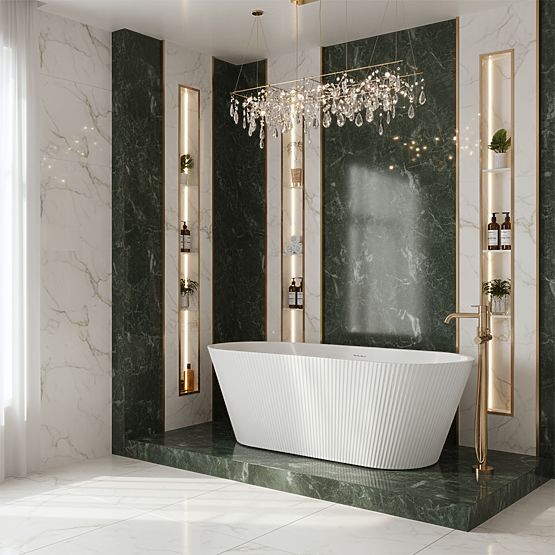 Vasca da bagno autoportante in acrilico OFELIA 170