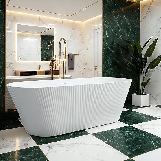 Vasca da bagno autoportante in acrilico OFELIA 170