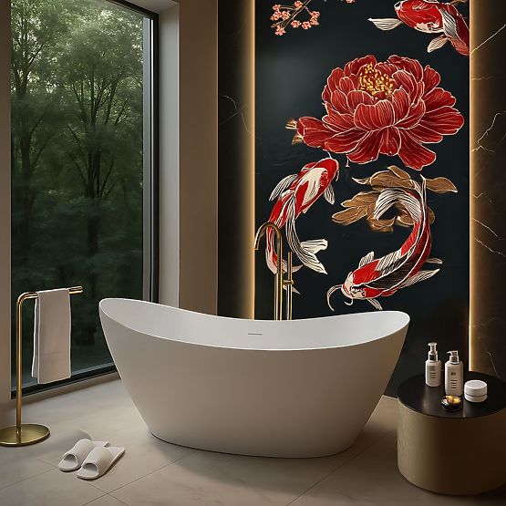 Vasca da bagno indipendente Rea Ferrano Slim 170