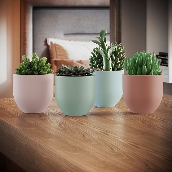 Vaso da fiori SHIRE colore azzurro stile moderno per interni ameliahome