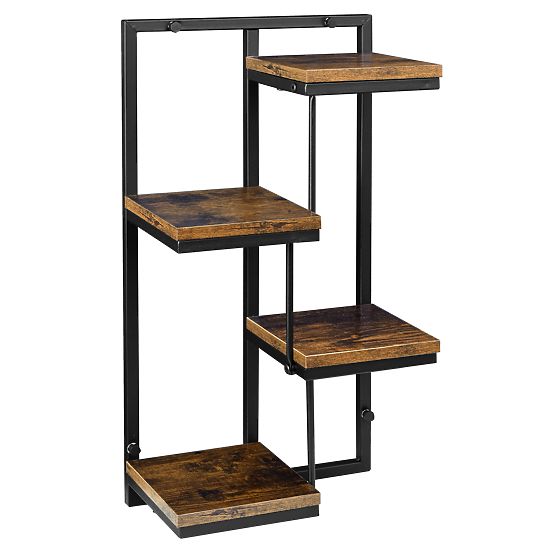 Vaso sospeso nero Hagart Rustic rovere antico