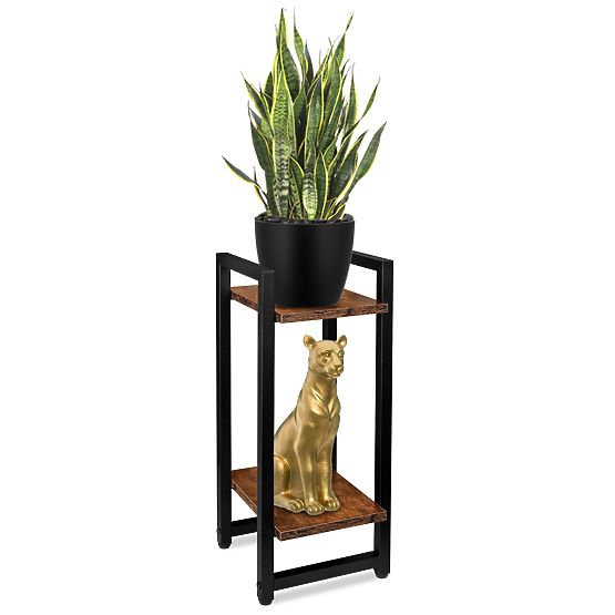 Vaso sospeso nero Lupin Rustic rovere antico
