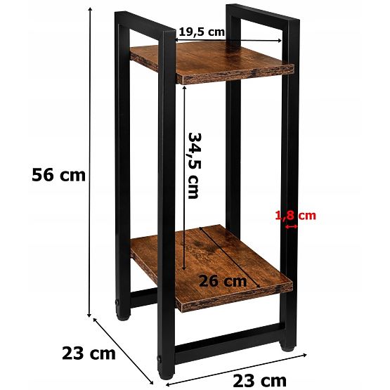 Vaso sospeso nero Lupin Rustic rovere antico