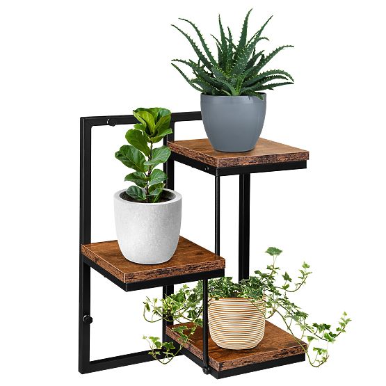 Vaso sospeso nero Orkus Rustic rovere antico