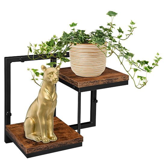 Vaso sospeso nero Remus Rustic rovere antico